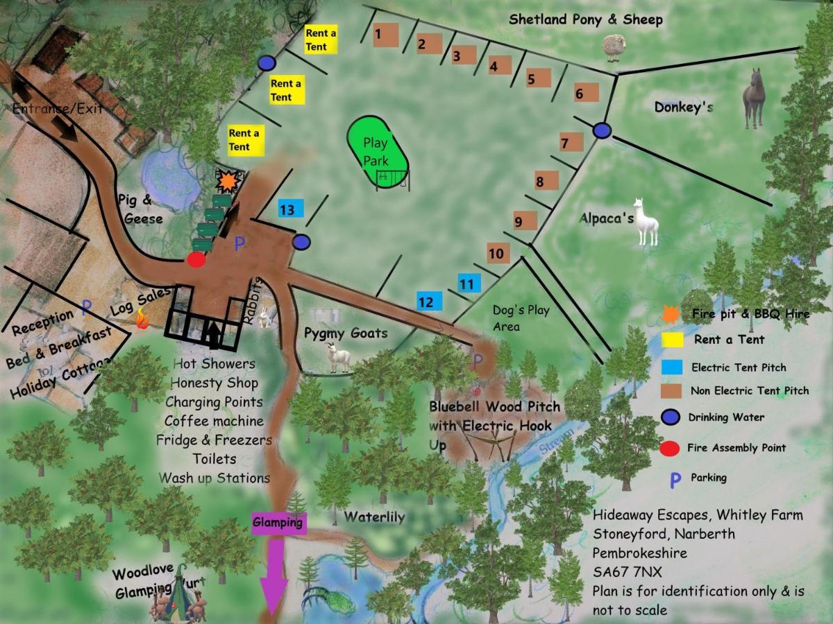 1 Glamping Tent With Kitchen & Electric On Small Family Campsite, No Bedding Supplied Narberth Kültér fotó